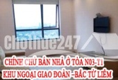 BÁN NHÀ Ở TÒA N03-T1 KHU NGOẠI GIAO ĐOÀN –BẮC TỪ LIÊM –HÀ NỘI