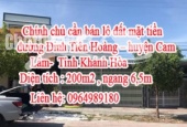 Chính chủ cần bán lô đất mặt tiền đường Đinh Tiên Hoàng - huyện Cam Lâm- Khánh Hòa