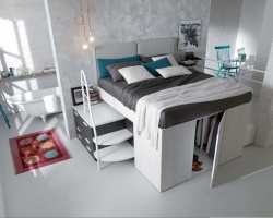 Giường ngủ kết hợp tủ đồ- giải pháp hoàn hảo cho phòng hẹp